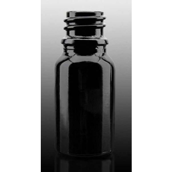 Round glass bottle 10 ml, dark violet, fi 18 mm