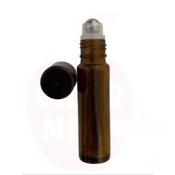 Klaaspudel Roll-on, 10 ml, pruun