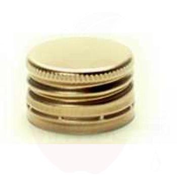 Metal cork 28mm Gl28, golden, prethreaded