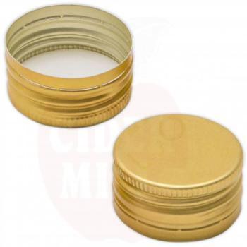 Golden screw cap pre-threaded ⌀18 (100 pcs)