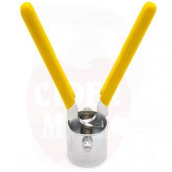 Semi-automatic sealing unit for 24mm metal cap safety ring