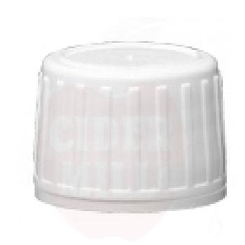 Tamper evident pharma cap, white 28mm