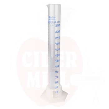 Messzylinder 250ml aus Glas, mit Messskala
