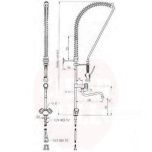 Tap with pull out rinser, HENDI