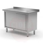 Wall table cabinet with sliding doors – welded, HENDI, Profi Line, 1400x600x(H)850mm