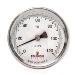 Termomeeter 0-120°C mahutile, 65mm, AISI304