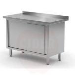Wall table cabinet with sliding doors – welded, HENDI, Profi Line, 1200x600x(H)850mm