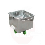 Bakas ir kubilas 300l 680x690x950mm, nerūdijantis ant ratų