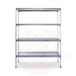 Aluminium storage rack , HENDI, 1280x405x(H)1685mm