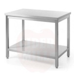 Central table with shelf – bolted, depth 600 mm, HENDI, Profi Line, 1600x600x(H)850mm