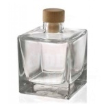 Stiklinis butelis Cube 200 ml skaidrus, 10vnt