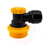 Jungtis DuoTight 8mm ball-lock jungtis, juoda + geltona