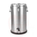 Insulated portable container – with a tap, HENDI, Profi Line, 35L, Silver, ⌀330x(H)570mm