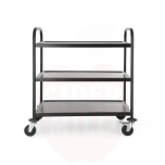 Serving trolley matt black, HENDI, 905x585x(H)945mm