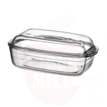 Ugn, med lock, Casserole dish CHEF, Duralex, Transparent, 370x215x, (H)140mm
