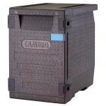Professional grade insulated carrier Cam GoBox, front-loaded, 86 L, GN 1/1., Cambro, GN 1/1, 86L, Black, 640x440x(H)625mm