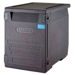 Professional grade insulated carrier CAM GOBOX, front-loaded, for 600x400 mm containers, with 6 built-in guides., Cambro, 126 L, with 6 guides, 126L, Black, 770x540x(H)687mm