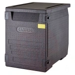 Professional grade insulated carrier Cam GoBox, front-loaded, for 600x400 mm containers, without guides., Cambro, 155 L, without guides, 155L, Black, 770x540x(H)687mm