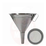 Funnel 180/19mm opening, with filter stainless steel