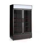 Kühlschrank, Back bar with a backlit panel, double-door, Black, 1120x585x, Arktic, 512L, 220-240V/510W, (H)1900mm
