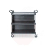 Hylly, 3 shelf, polypropylene service cart, large, Includes side panels, 1010x500x, AmerBox, (H)960mm