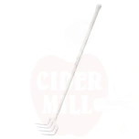 Valkoinen elintarvikekäyttöinen harava 130cm varrella