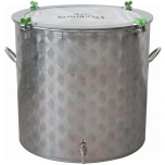 Fermenter 100L Kombucha Troll wide with handles stainless steel