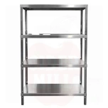 Hylly 1000x400x1800mm 4 hyllyllä ruostumaton teräs