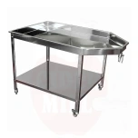 Table 1000x800 with shelf stainless steel