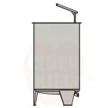 INOX wine tank 1100 l-3 valves