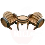 Mööblikomplekt Barrel-2 56x77cm tammevaadist, 2 tooliga