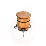 Oak barrel chair 48x35cm