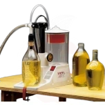 Abfüllgerät Enolmatic, Abfüllung von viskosen Flüssigkeiten z.B. Öl (Ölsatz)