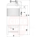 Survemahuti 500L veesärk, roostevaba