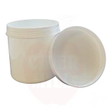 Muovipurkki 310 ml kannella, valkoinen (XVI-kierre)