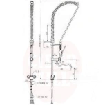 Tap with pull out rinser, HENDI