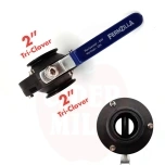 Butterfly valve assembly 2" Tri-Clamp x 2" Tri-Clamp FermZilla stainless steel