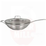 Wok 32cm Scanpan Impact lasikatteella ruostumaton teräs