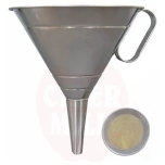 Suppilo ruostumaton, 220/24mm aukolle, suodattimella