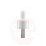 Korkpipett 10ml pudelile, valge sile, 53mm