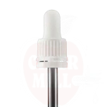 Korkpipett 50ml pudelile, valge rõngaga