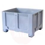 Gray Bigbox pallet box 680l, 4 feet, 120x100x79cm