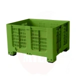 Palletbox 700L, gray 4 feet 120x100xh79cm