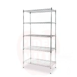 Storage rack with 5 shelves, HENDI, Chrome, 910x455x(H)1830mm