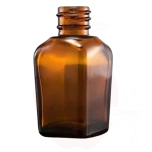 Glasflasche Apteek 20 ml quadratisch, braun für 18 mm Verschluss