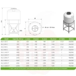 Tank 600l natural color tank with drain 2 + stand