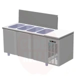 Refrigerator and work surface for salad tm3 420L