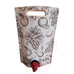 Liquid storage bag 1.5l upright pouch-up (+80C)