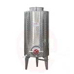 Bakas 500l su 10° kūgio pagrindu + Ø300 šulinys, nerūdijantis