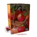 Säilytyspussi pahvilaatikko 3l, värillinen kaatokorkki kapeammalla sivulla